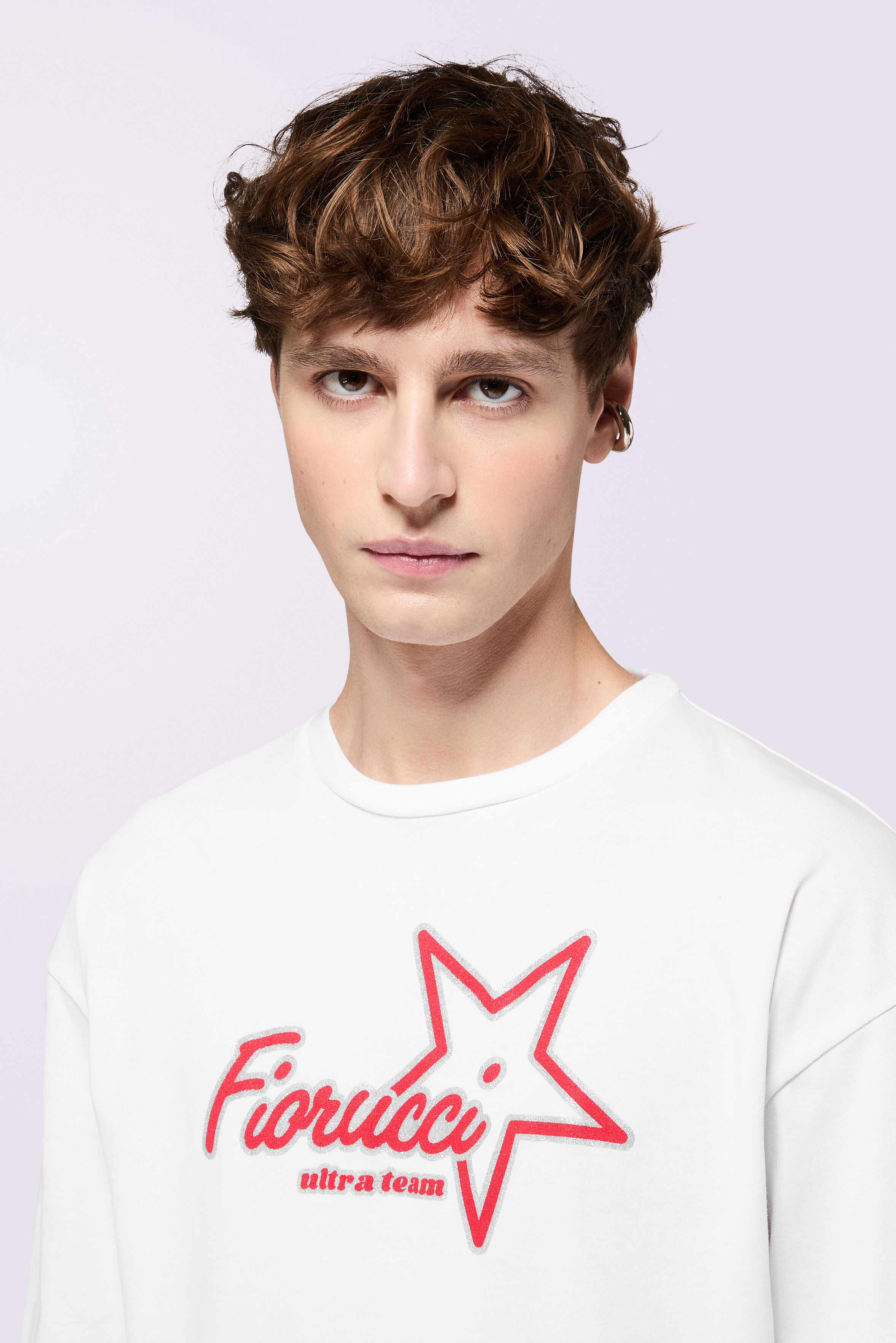 Ultra Team Glitter Star Logo Relaxed T-Shirt White